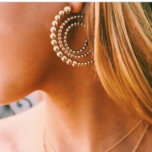 Jennifer Miller yellow gold plated earrings EUC